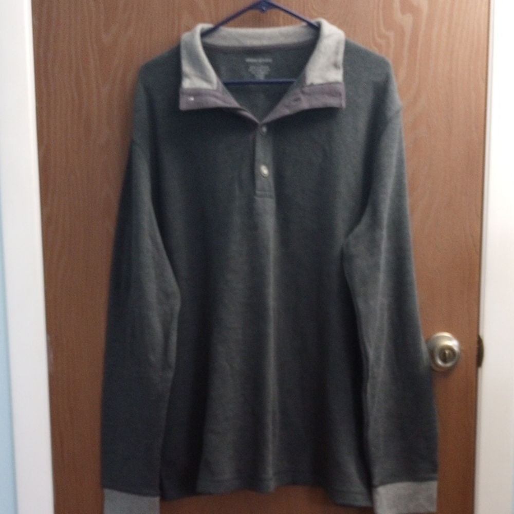 Banana Republic Charcoal Thick Long Sleeve Shirt Size XXL